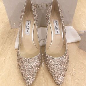 Brand NWT Jimmy Choo Romy 85 Metallic Pumps